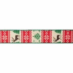 Buy 🥰 1.5" x 30ft. Faux Linen Wired Deer & Tree Ribbon by Celebrate It™ 🎁 Christmas 👍 -Christmas Shop 10696102 3