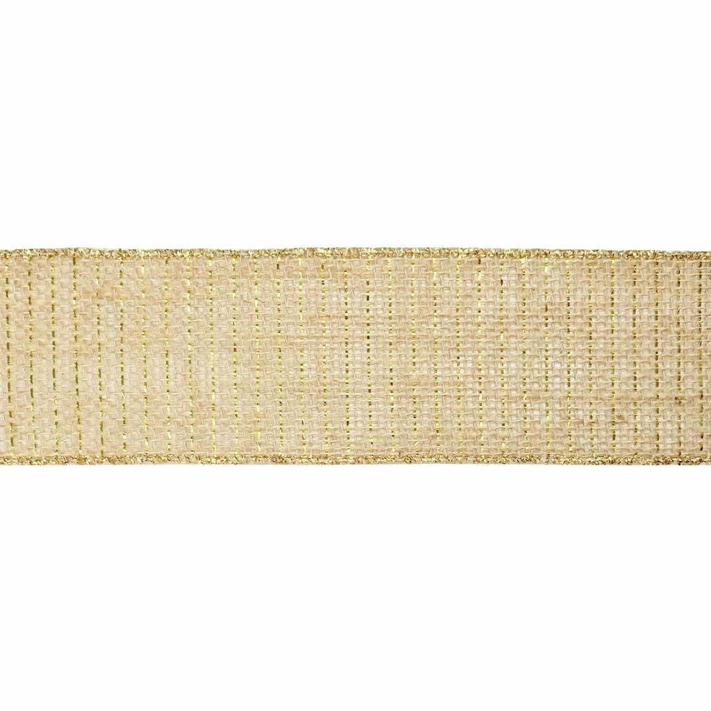 Best Pirce π 2.5" x 18ft. Metallic Jute Wired Ribbon by Celebrate It™ π Christmas β¨ 5 Best Pirce π 2.5" x 18ft. Metallic Jute Wired Ribbon by Celebrate It™ π Christmas β¨ - Image 3