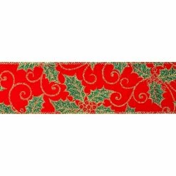 Best Sale βοΈ 2.5" x 20ft. Velvet Wired Holly Leaves Ribbon by Celebrate It™ π Christmas π₯° 7 Best Sale βοΈ 2.5" x 20ft. Velvet Wired Holly Leaves Ribbon by Celebrate It™ π Christmas π₯° -Christmas Shop 10696106 3