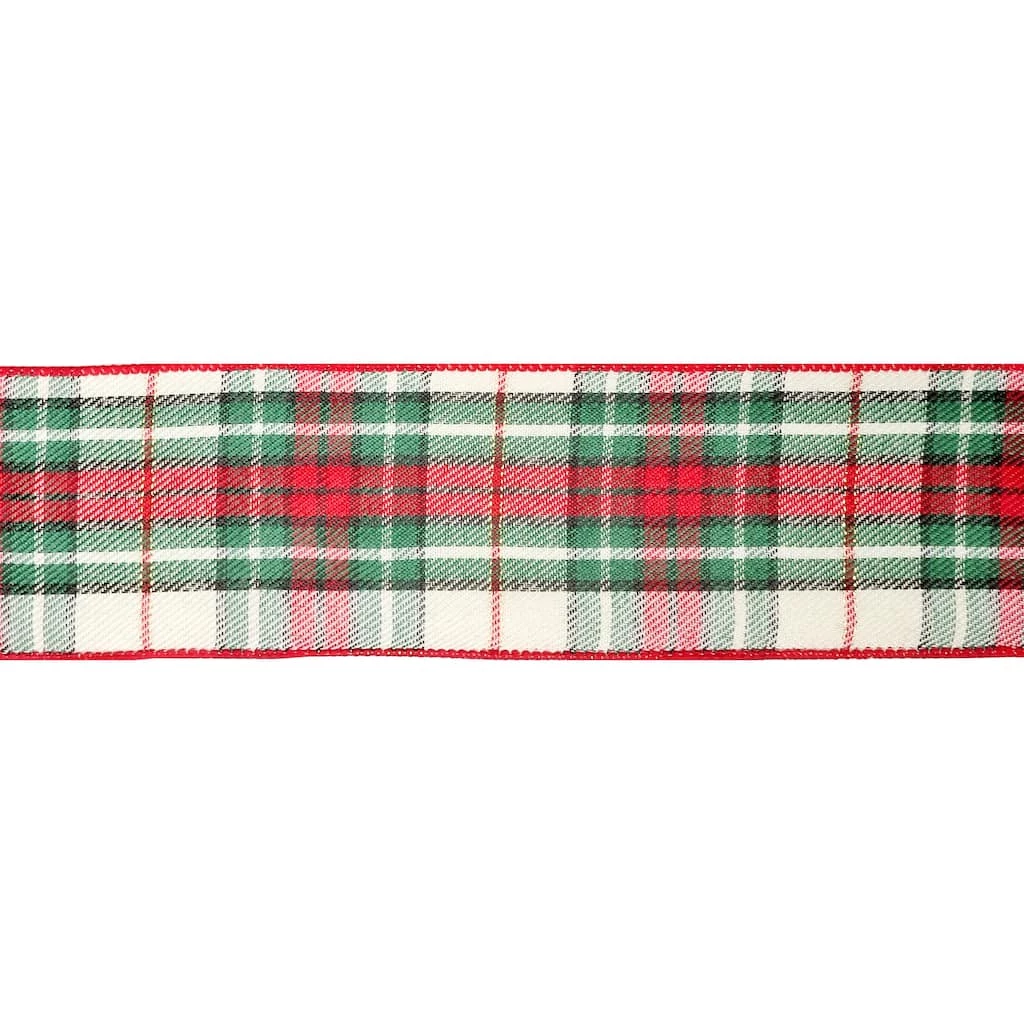 Cheap β 2.5" x 20ft. Metallic Wired Plaid Ribbon by Celebrate It™ π Christmas π 4 Cheap β 2.5" x 20ft. Metallic Wired Plaid Ribbon by Celebrate It™ π Christmas π - Image 3