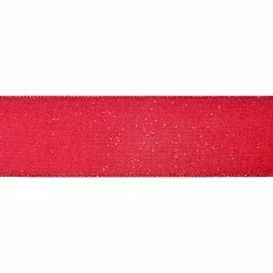 Best Pirce 🎉 2.5" x 20ft. Glitter Faux Linen Wired Ribbon by Celebrate It™ 🔔 Christmas 🎁 -Christmas Shop 10696113 3