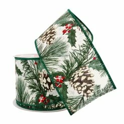 Discount π 2.5" x 20ft. Faux Linen Wired Pinecone Ribbon by Celebrate It™ π Christmas π₯ 6 Discount π 2.5" x 20ft. Faux Linen Wired Pinecone Ribbon by Celebrate It™ π Christmas π₯ -Christmas Shop 10696116 2