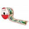 Promo 😀 2.5" x 20ft. Faux Linen Wired Santa Train Ribbon by Celebrate It™ 🎁 Christmas 😉 -Christmas Shop 10696120 1