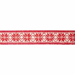Promo 👏 1.5" x 18ft. Faux Burlap Wired Snowflake Ribbon by Celebrate It™ 🎅 Christmas 🌟 -Christmas Shop 10696126 3