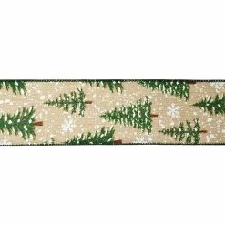 Wholesale β¨ 2.5" x 20ft. Faux Linen Wired Snow & Trees Ribbon by Celebrate It™ β Christmas π₯ 7 Wholesale β¨ 2.5" x 20ft. Faux Linen Wired Snow & Trees Ribbon by Celebrate It™ β Christmas π₯ -Christmas Shop 10696130 3