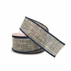 Deals 🎉 1.5" x 25ft. Metallic Faux Linen Wired Ribbon by Celebrate It™ 🎄 Christmas 💯 -Christmas Shop 10696134 2