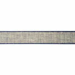 Deals 🎉 1.5" x 25ft. Metallic Faux Linen Wired Ribbon by Celebrate It™ 🎄 Christmas 💯 -Christmas Shop 10696134 3