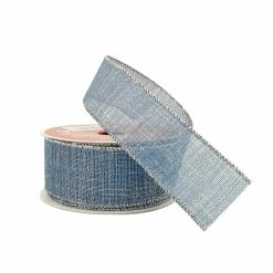 Cheap 🥰 1.5" x 30ft. Metallic Faux Linen Wired Ribbon by Celebrate It™ 🔔 Christmas 😉 -Christmas Shop 10696135 2