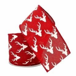 Budget π 2.5" x 20ft. Faux Linen Wired Antlers Ribbon by Celebrate It™ π Christmas π 6 Budget π 2.5" x 20ft. Faux Linen Wired Antlers Ribbon by Celebrate It™ π Christmas π -Christmas Shop 10696145 2