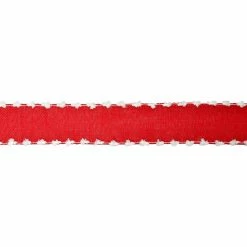 Budget 🤩 1.5" x 25ft. Faux Linen Wired Pom Edge Ribbon by Celebrate It™ ❄ Christmas 🤩 -Christmas Shop 10696189 3