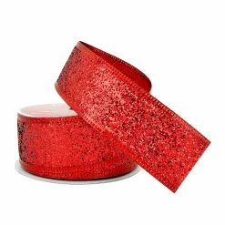 Cheap ⭐ 1.5" x 30ft. Taffeta Wired Chunky Glitter Ribbon by Celebrate It™ 🔔 Christmas 😍 -Christmas Shop 10696249 2