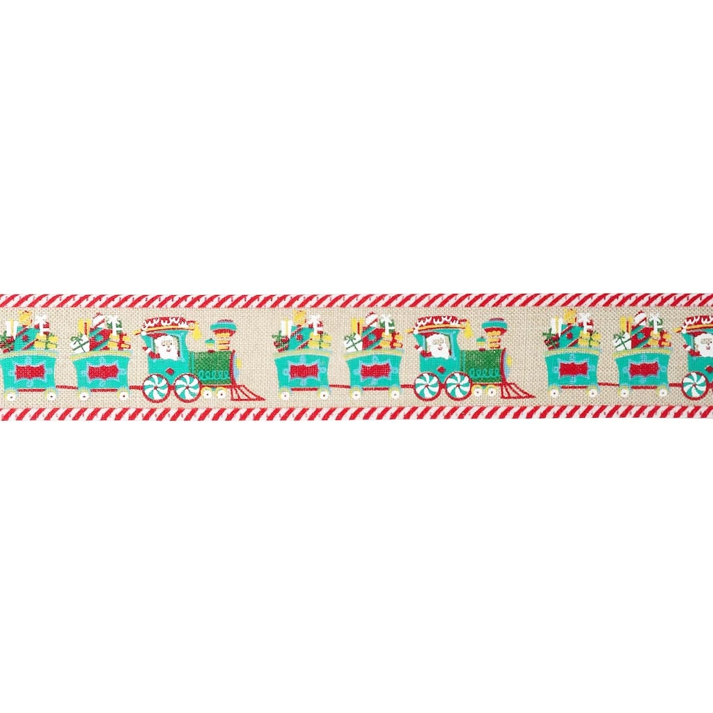 Top 10 β 1.5" x 30ft. Faux Linen Wired Santa Train Ribbon by Celebrate It™ π Christmas π 5 Top 10 β 1.5" x 30ft. Faux Linen Wired Santa Train Ribbon by Celebrate It™ π Christmas π - Image 3