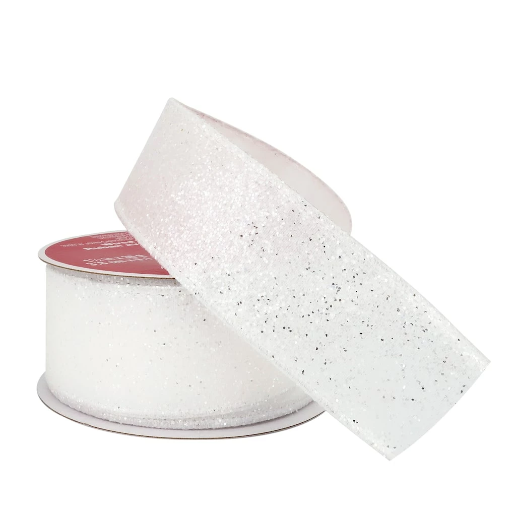 Promo π 1.5" x 30ft. Taffeta Wired Glitter Ribbon by Celebrate It™ π Christmas π€© 4 Promo π 1.5" x 30ft. Taffeta Wired Glitter Ribbon by Celebrate It™ π Christmas π€© - Image 2