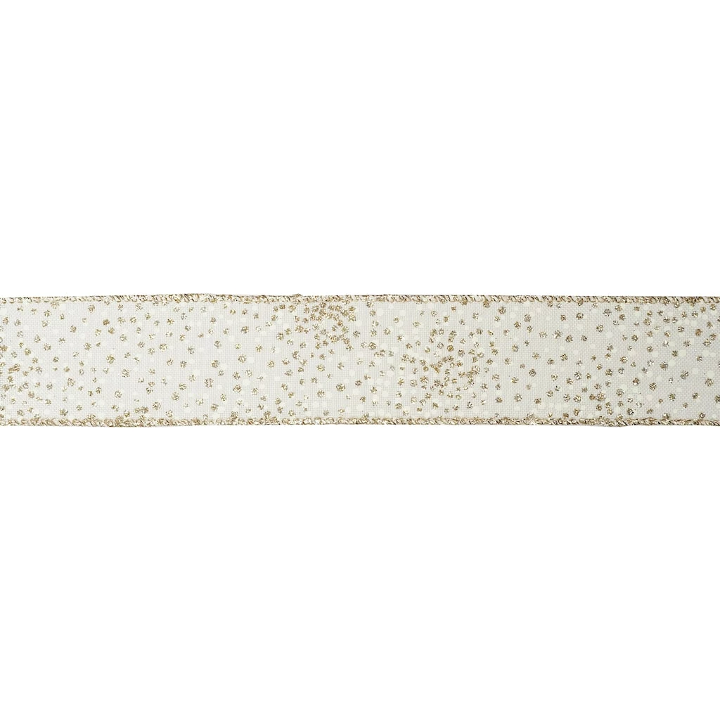 New π 1.5" x 30ft. Faux Linen Wired Dots Ribbon by Celebrate It™ π Christmas βοΈ 5 New π 1.5" x 30ft. Faux Linen Wired Dots Ribbon by Celebrate It™ π Christmas βοΈ - Image 3