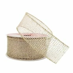 Outlet 🎁 1.5" x 30ft. Glitter Wired Net Ribbon by Celebrate It™ 🎄 Christmas 🔥 -Christmas Shop 10696281 2