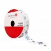 Deals 🧨 7/8" x 24ft. Satin Snowflake Ribbon by Celebrate It™ ❄ Christmas 😉 -Christmas Shop 10696284 1