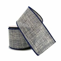 Top 10 ✨ 2.5" x 20ft. Faux Linen Wired Ribbon by Celebrate It™ 🎅 Christmas 👏 -Christmas Shop 10696290 2