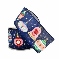 Wholesale π₯° 2.5" x 20ft. Faux Linen Wired Ornaments Ribbon by Celebrate It™ π Christmas β 6 Wholesale π₯° 2.5" x 20ft. Faux Linen Wired Ornaments Ribbon by Celebrate It™ π Christmas β -Christmas Shop 10696292 2