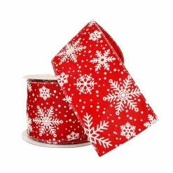Brand new βοΈ 2.5" x 20ft. Taffeta Wired Snowflake Ribbon by Celebrate It® π Christmas β 6 Brand new βοΈ 2.5" x 20ft. Taffeta Wired Snowflake Ribbon by Celebrate It® π Christmas β -Christmas Shop 10696306 2
