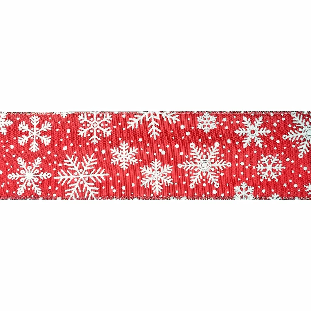 Brand new βοΈ 2.5" x 20ft. Taffeta Wired Snowflake Ribbon by Celebrate It® π Christmas β 5 Brand new βοΈ 2.5" x 20ft. Taffeta Wired Snowflake Ribbon by Celebrate It® π Christmas β - Image 3