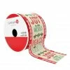 Wholesale ⌛ 2.5" x 20ft. Faux Lenin Wired Sentiment Ribbon by Celebrate It® 🔔 Christmas 🧨 -Christmas Shop 10696307 1