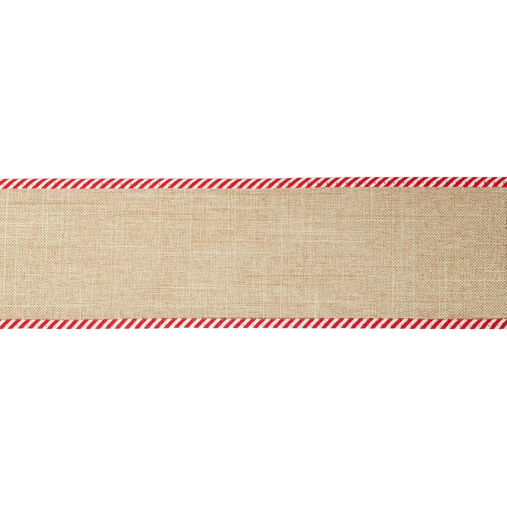 Cheap π 2.5" x 20ft. Faux Linen Wired Ribbon by Celebrate It® π Christmas 𧨠5 Cheap π 2.5" x 20ft. Faux Linen Wired Ribbon by Celebrate It® π Christmas 𧨠- Image 3