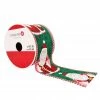 Wholesale ⭐ 2.5" x 20ft. Faux Linen Wired Santa Claus Ribbon by Celebrate It® 🔔 Christmas 🥰 -Christmas Shop 10696313 1