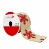 Flash Sale β 2.5" x 20ft. Faux Linen Wired Snowflake Ribbon by Celebrate It® β Christmas β 2 Flash Sale β 2.5" x 20ft. Faux Linen Wired Snowflake Ribbon by Celebrate It® β Christmas β -Christmas Shop 10696315 1