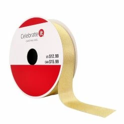 Best Pirce 🔔 7/8" x 24ft. Shimmer Solid Ribbon by Celebrate It® 🎄 Christmas ✔️