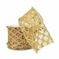 Coupon ⌛ 2.5" x 18ft. Mesh Wired Lattice Ribbon by Celebrate It® 🎄 Christmas 🔥 -Christmas Shop 10696340 2
