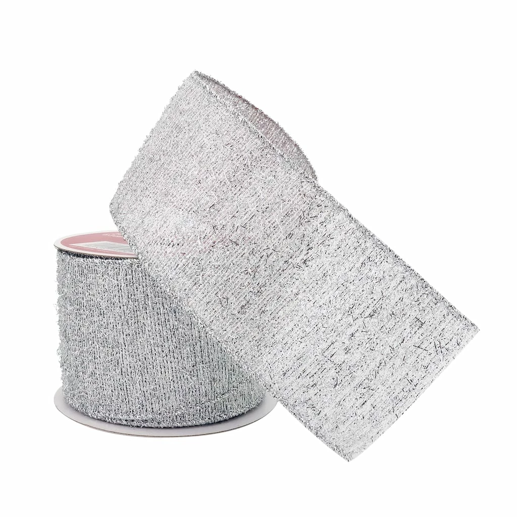 Flash Sale β 2.5" x 20ft. Wired Tinsel Fabric Ribbon by Celebrate It® β Christmas π 4 Flash Sale β 2.5" x 20ft. Wired Tinsel Fabric Ribbon by Celebrate It® β Christmas π - Image 2