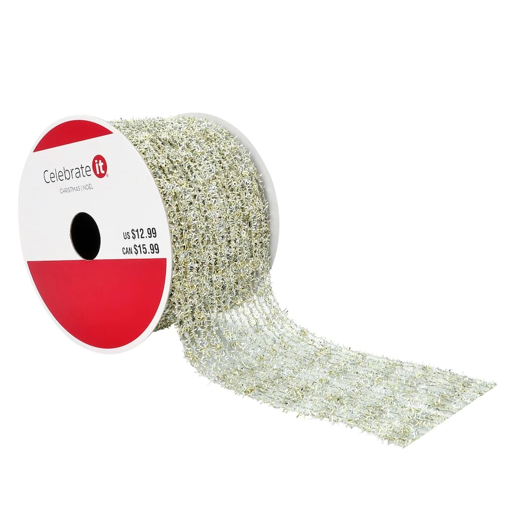 Promo π€© 2.5" x 20ft. Metallic Wired Tinsel Ribbon by Celebrate It® β Christmas π€© 3 Promo π€© 2.5" x 20ft. Metallic Wired Tinsel Ribbon by Celebrate It® β Christmas π€©