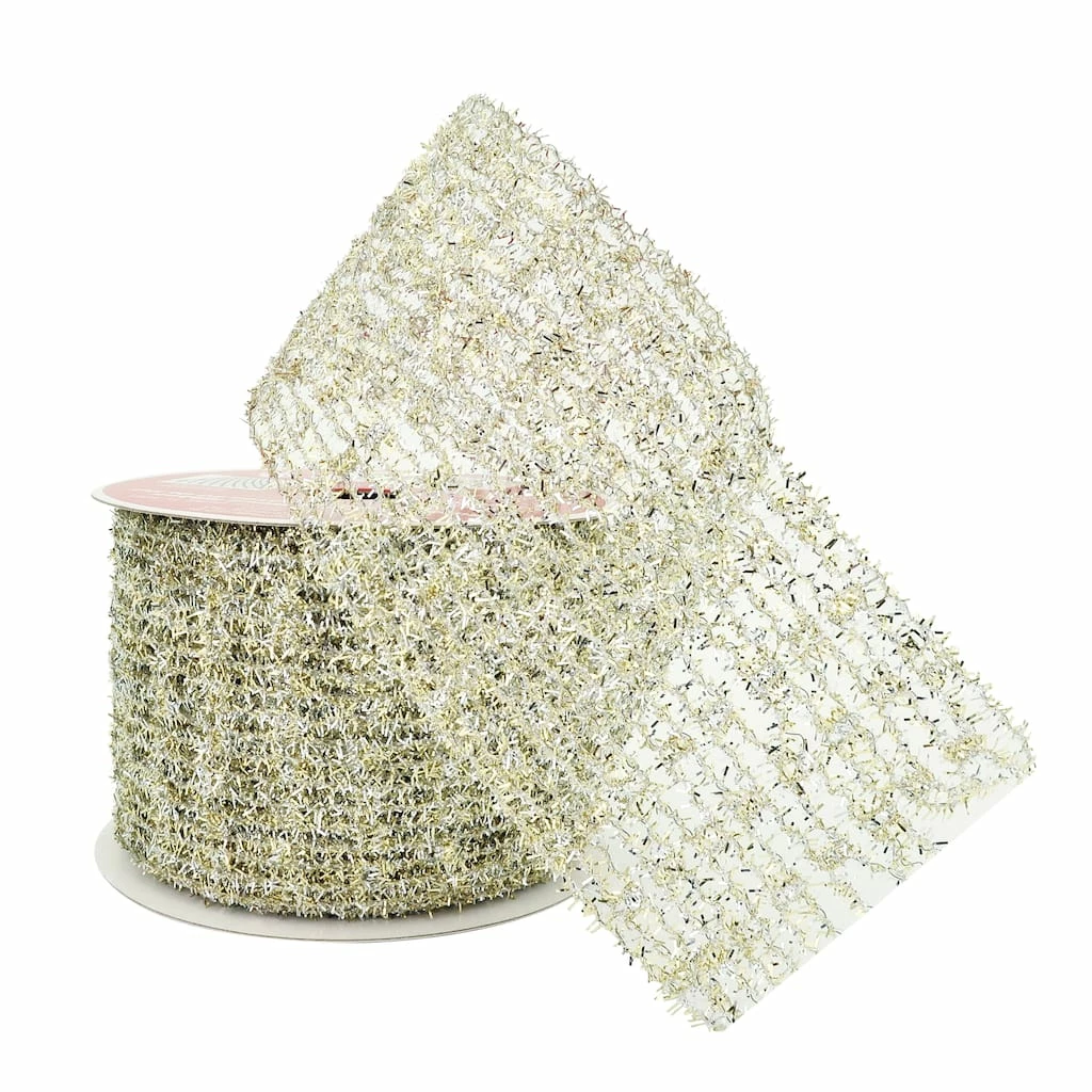 Promo π€© 2.5" x 20ft. Metallic Wired Tinsel Ribbon by Celebrate It® β Christmas π€© 4 Promo π€© 2.5" x 20ft. Metallic Wired Tinsel Ribbon by Celebrate It® β Christmas π€© - Image 2