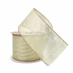 Wholesale 😉 2.5" x 20ft. Sheer Metallic Wired Ribbon by Celebrate It® 🎁 Christmas 🥰 -Christmas Shop 10696355 2