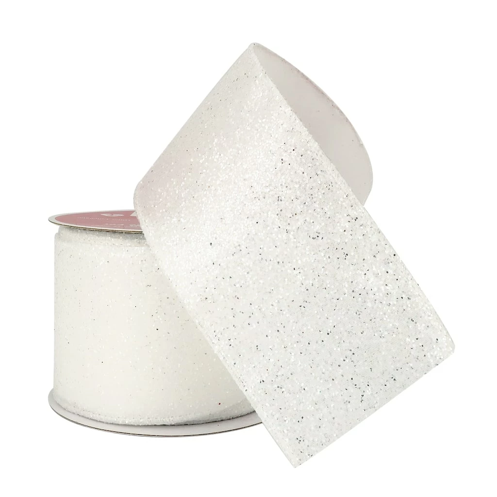 Best Sale π 2.5" x 20ft. Taffeta Wired Glitter Ribbon by Celebrate It® π Christmas β 4 Best Sale π 2.5" x 20ft. Taffeta Wired Glitter Ribbon by Celebrate It® π Christmas β - Image 2