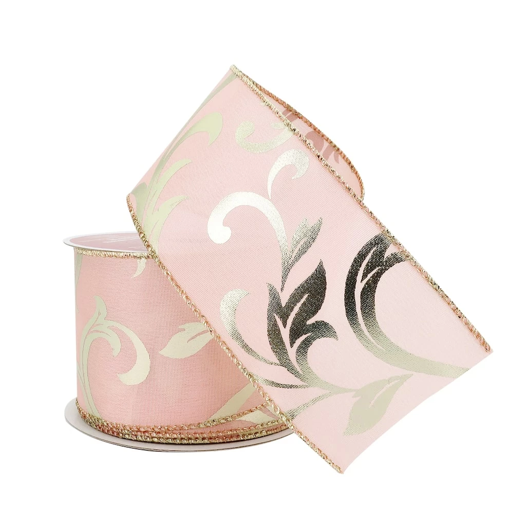 New β¨ 2.5" x 20ft. Taffeta Wired Fern Ribbon by Celebrate It® π Christmas βοΈ 4 New β¨ 2.5" x 20ft. Taffeta Wired Fern Ribbon by Celebrate It® π Christmas βοΈ - Image 2