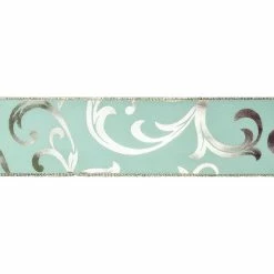 Top 10 ⭐ 2.5" x 20ft. Taffeta Foil Wired Fern Ribbon by Celebrate It® ❄ Christmas 💯 -Christmas Shop 10696370 3