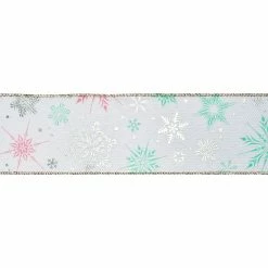 Best reviews of 👏 2.5" x 20ft. Taffeta Foil Wired Snowflake Ribbon by Celebrate It® 🎅 Christmas 🥰 -Christmas Shop 10696374 3