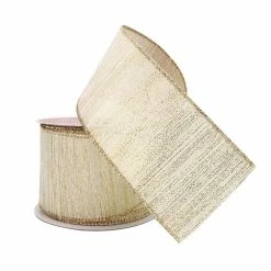 Outlet 💯 2.5" x 20ft. Sheer Metallic Wired Ribbon by Celebrate It® 🎁 Christmas 🛒 -Christmas Shop 10696375 2