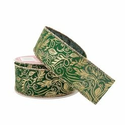 Cheap ⭐ 1.5" x 30ft. Faux Linen Wired Swirl Ribbon by Celebrate It® 🎁 Christmas ❤️ -Christmas Shop 10696418 2