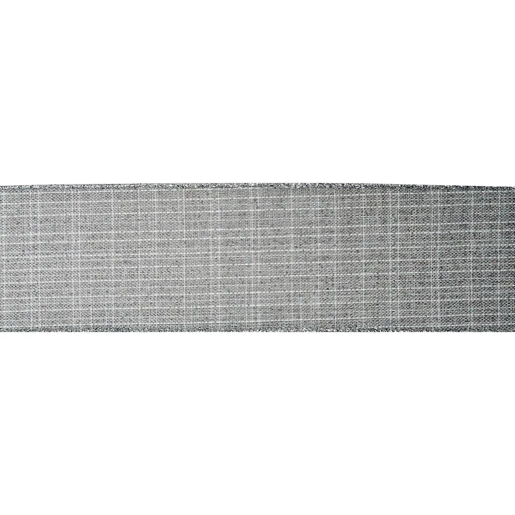 Best Pirce π 2.5" x 20ft. Faux Linen Glitter Wired Ribbon by Celebrate It® π Christmas π 5 Best Pirce π 2.5" x 20ft. Faux Linen Glitter Wired Ribbon by Celebrate It® π Christmas π - Image 3