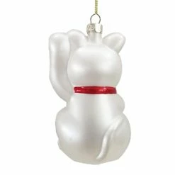 New 😉 4" Glass Money Cat Ornament by Ashland® 🎄 Christmas 👏 -Christmas Shop 10697666 3