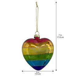 Top 10 👍 Rainbow Glass Heart Ornament by Ashland® 🎉 -Christmas Shop 10697803 3