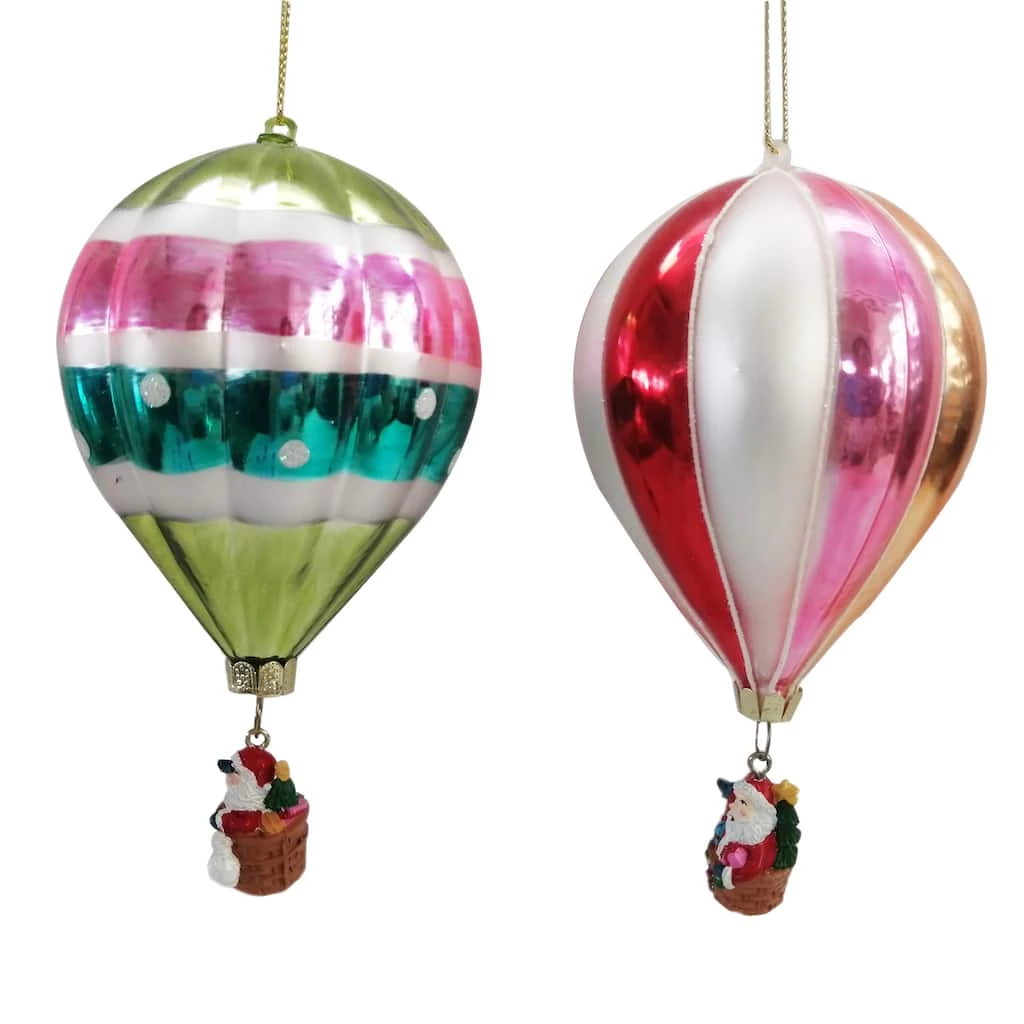 Discount π 6" Assorted Glass Hot Air Balloon Ornament by Ashland® β Christmas π― 4 Discount π 6" Assorted Glass Hot Air Balloon Ornament by Ashland® β Christmas π― - Image 2
