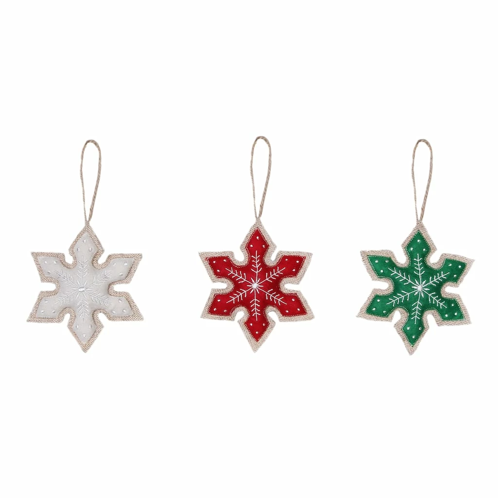 Budget π Assorted Fabric Snowflake Ornament by Ashland® β¨ 3 Budget π Assorted Fabric Snowflake Ornament by Ashland® β¨