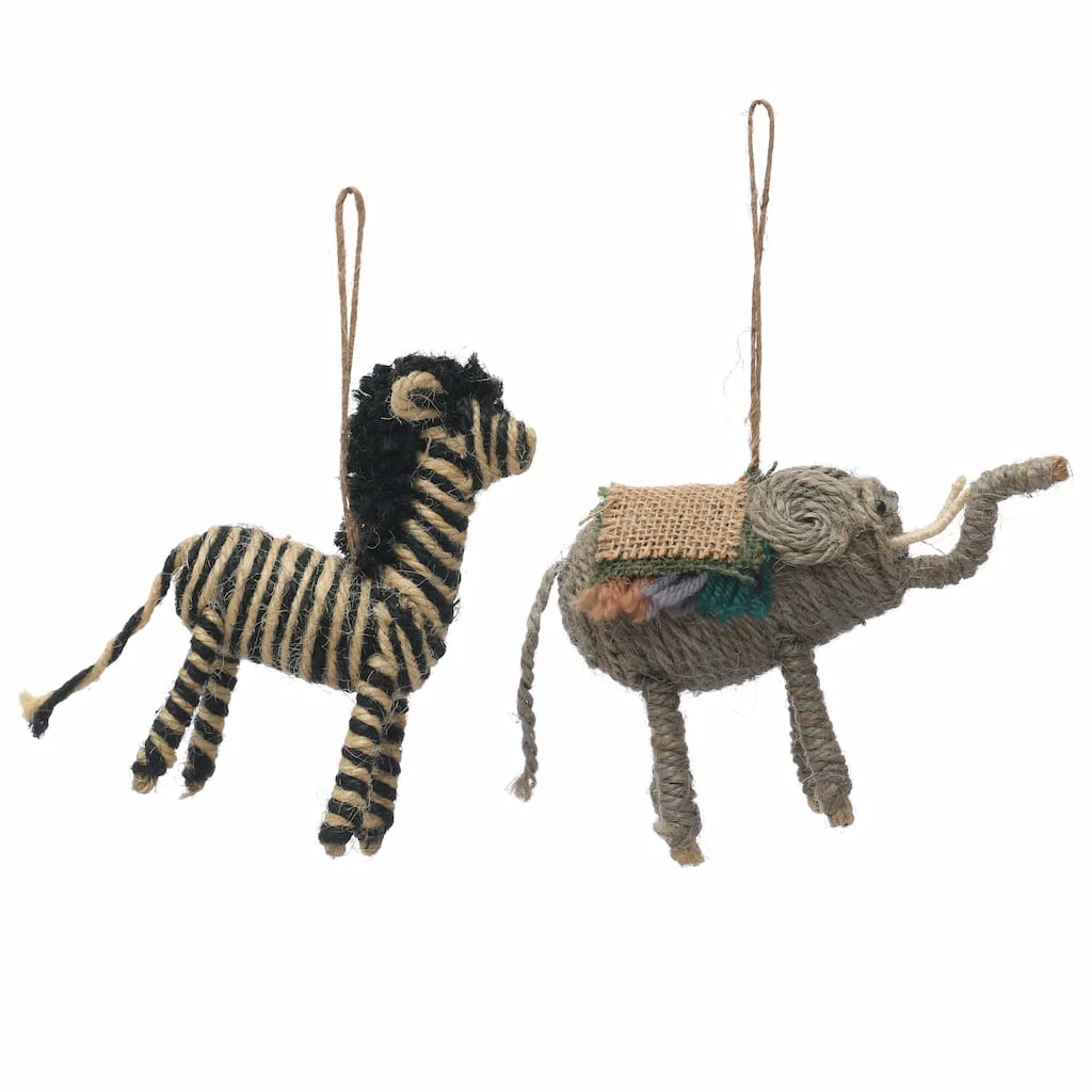 Promo 🤩 Assorted 6" Safari Animal Ornament by Ashland® 😀 3 Promo 🤩 Assorted 6" Safari Animal Ornament by Ashland® 😀