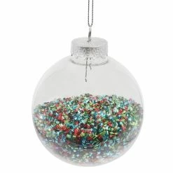 Best Sale ✔️ Clear Glitter Plastic Ball Ornament by Ashland® 🎅 Christmas 🎁 -Christmas Shop 10697996 2