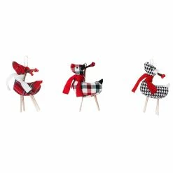 New 😀 Assorted Fabric Reindeer Ornament by Ashland® ✨