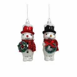 Wholesale 🤩 Assorted Glass Vintage Snowman Ornament by Ashland® ❤️