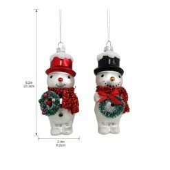 Wholesale 🤩 Assorted Glass Vintage Snowman Ornament by Ashland® ❤️ -Christmas Shop 10698388 3